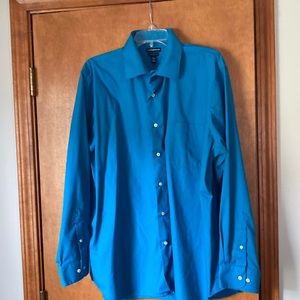 Croft & Barrow teal button down dress shirt XL